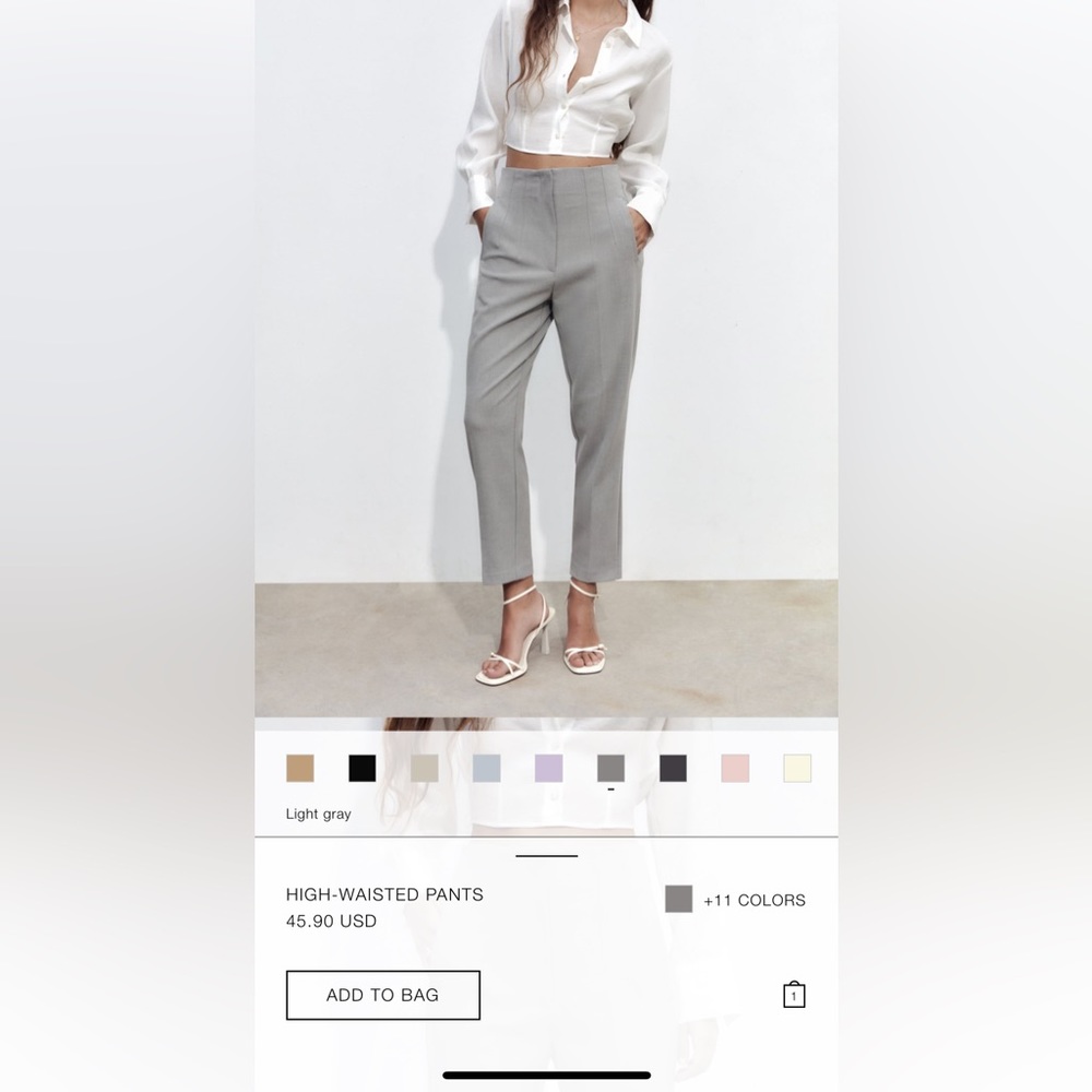 High waisted trousers